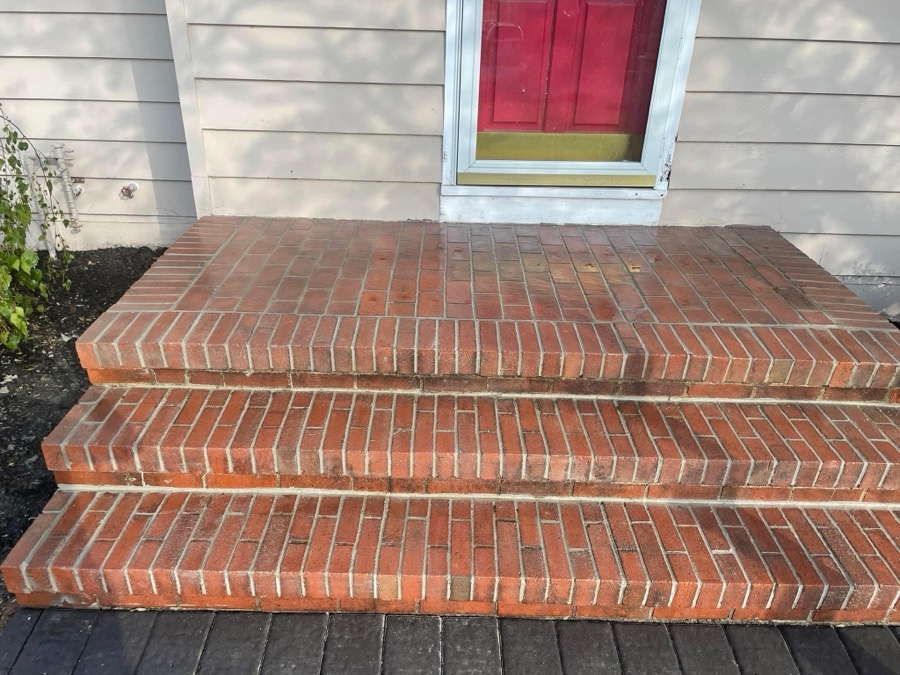 Brick steps and masonry repair project
