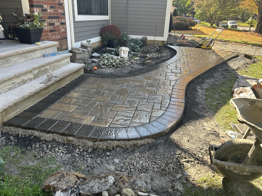 Paver walkway and step project